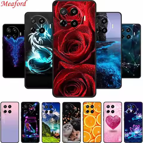 Phone Case For Tecno Spark 20 Pro Plus Back Cover Case Shockproof Black Silicone Soft Funda For Tecn