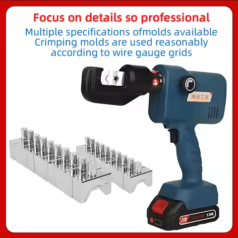 4-70mm² SME-70 Electrician Pliers Hydraulic Copper Nose Crimping Tool with Aluminum Lithium Battery 