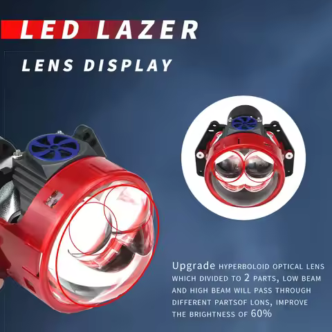 Experience Enhanced Visibility with 3 Inch Bi-Led Laser Projector Lens, 6500K 12V 75W IP68 Waterproo