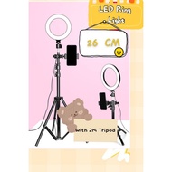 Ready Stock Ring Light LED 3 Colour 26 CM/10Inch With Tripod