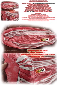 Sarung guling diobras untuk isi kapuk super jumbo 100x37 katun tebal kualitas No.1 ukuran sesuai
