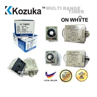 KOZUKA 100% ORIGINAL MULTI RANGE TIMER 8 PIN 240VAC AH3-NC / AH3-ND 6SEC-60MIN 1MIN-10HRS