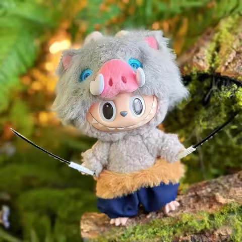 Only Clothes For 17cm V1 V2 V3 Labubu Clothes Outfit Accessories Anime Tanjiro Cute Clothes Set Repl