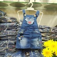 over all/wearpack/rok kodok pendek jeans anak perempuan pas dilutut baju anak/baju kodok anak 2-12th