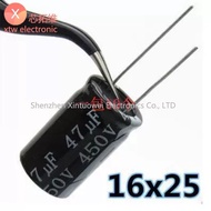 (10Pcs) Aluminium Electrolytic Capacitor 450V47UF Inline Capacitor 47UF 450V 16x25mm
