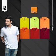 Oren Sport Quick Dry Cool Fit Polo Microfiber Unisex Sport Jersey Breathable Tee Red Orange QD06