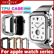 เคส หน้าปัดนาฬิก for เคส apple watch Case 41mm 45mm 38mm 42mm 40mm 44mm นาฬิกาอัฉริยะ เคส Protective Case for เคส apple watch Series 9/8/7/6/5 เคส strap Accessories