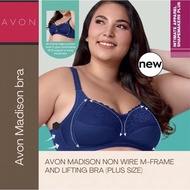 Avon Madison nonwire m-frame &amp; lifting bra color royal blue (plus size)