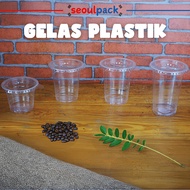 10oz Flat PP Plastic Cups, 12oz/ 14oz, 16oz, 18oz/ 22oz + Lid (50pcs) - Bubble Cups, PP Cups, Cups