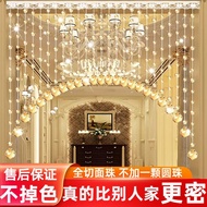 Crystal bead curtain manual bead curtain semicircle round door curtain shade shade luxurio Crystal B