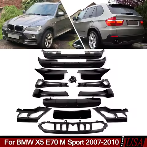 Front Bumper Splitter Lip Rear Diffuser for BMW X5 E70 SUV M Sport Bumper Performance 2007 2008 2009