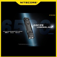 Nitecore EDC29 EDC Tactical Flashlight, 6500 Lumen USB-C Rechargeable Slim Flat Shape with Spotlight