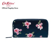 Cath Kidston Zip Wallet Dusk Floral Spaced Navy กระเป๋า กระเป๋าสตางค์ กระเป๋าแคทคิดสตัน