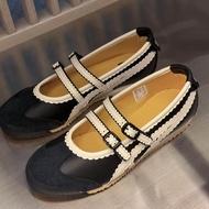 Original tiger shoes in stock MEXICO 66 TGRS black and yellow womens ballet style fashionable comfor