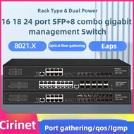 Gigabit Network SFP Fiber switch 1000Mbps SFP media converter Ethernet Switch Optical fiber Managed