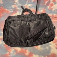 preowned porter tanker 3way briefcase 3way bag S black backpack shoulder bag pc storage 黑色單層尼龍拉鏈三用袋 