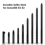 YH1251.2M 2M 3M Invisible Selfie Stick for Insta360 X4 one X3 X2 oners oner Selfie Stick Bullet Time Bundle Handle for Insta360 Panoramic Camera Accessories DJI