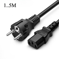 EU standard 2-pin round computer power cable CEE77- C13 copper core 1.5m long