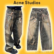 ️[Mirrror Quality] - ACNE STUDIOS Loose Fit Jeans Year Of The Horse Denim, Straight-leg pants, baggy