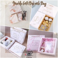 Marble gift box with paper bag set birthday gift party gift box door gift