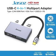 HUB USB Type C to HDMI+VGA and USB 3.0 Adapter + Genuine 100W PD Charger JASOZ T-H107