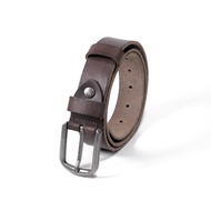 camel active Men Belt Leather Waxy Finished With Raw Edge Dark Brown (1647HBRG-22#DBN)