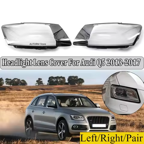 Left/Right Front Headlamp Cover Headlight Shell Transparent Lampshade Lens For Audi Q5 SQ5 2013 2014
