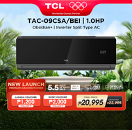 TCL BEI Series CoolPro | Obsidian+ Inverter Aircon Split-type Air Conditioner - 1.0/1.5/2.0/2.5 HP (