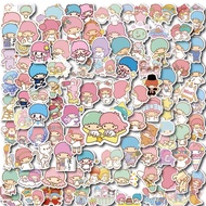90Pcs/Set ☆ Sanrio . Little Twin Stars Mini Stickers ☆ DIY Fashion Waterproof Decals Doodle Graffiti Stickers