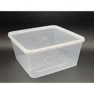 SQ 7 Square Disposable Plastic Food Container [ 30sets± ] TAGE TSQ 7 SQ7 3000 ml - Bekas Petak