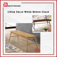 GOLDEN 110cm Solid Wood Bench Chair/ Stool Dining Chair 2 Seater/ Dining Bench Long Wooden Bench/ Di
