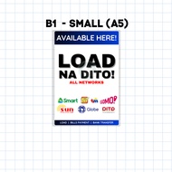 ⊝ ℗ ✹ ♞,♘Load Na Dito Signage l Load Available here Signage | Laminated Signage | Signage