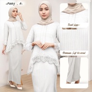 Mini Kebaya lace, Baju Kurung Moden,lilac, Kurung Modern.Sesuai Untuk Nikah/Tunang.Kebaya LaceLining