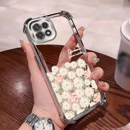 Case For Samsung A22 5G A22s 5G F42 5G Romantic Flower Phone Transparent Silicone Protective Cover S