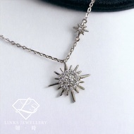 ［Real Moissanite］Can Pass Diamond Test 18K Gold Big and Small Sun Necklace Pendant MN022 Moissanite 