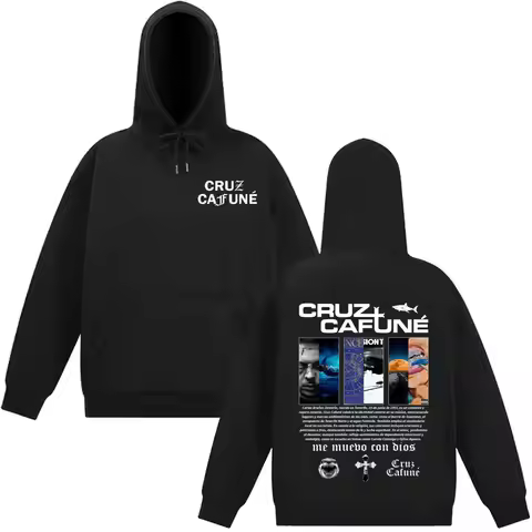 Rapper Cruz Cafune Me Muevo Con Dies Album Tour Hoodie Men Women Hip-hop Clothing Sweatshirt Long-sl