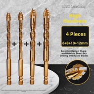 KUWUBIANJING | High Hardness Specialized Drill Bit for Concrete and Tiles 4-Blade