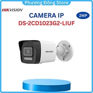 Camera IP HIKVISION DS-2CD1023G2-LIUF 2MP đèn kép, Mic thu âm, phát hiện  người/ phương tiện  30m ,.