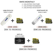 Combo Set Modem Unlimited Utube RM15 bulanan