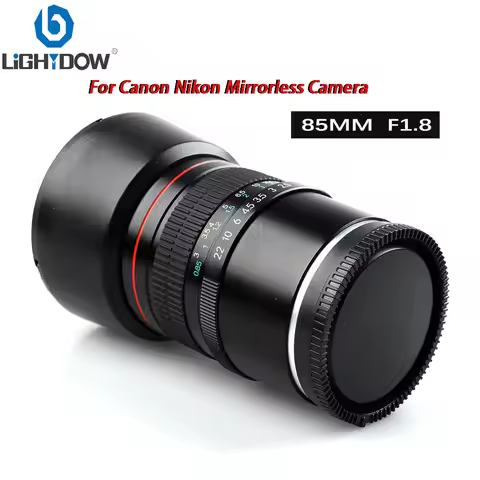 Lightdow 85mm F1.8 Medium Telephoto Manual Focus Full Frame Portrait Lens for Canon EOS R R3 R5 R6 R