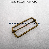 Ring Jalan Gesper Jalan Tas 5 cm ATG Bakar Harga Per 4 Biji
