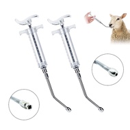 5/10/20ml Syringe Injection for Pig Set Veterinary Fiber Glass Syringe with Stainless Oral Drencher Nozzle Pig Equipment