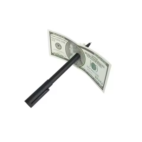 1PC Crude Pen Thru Bill Magic Tricks Pen Penetrate Through Dollar Money Magia Magician Close Up Gimm