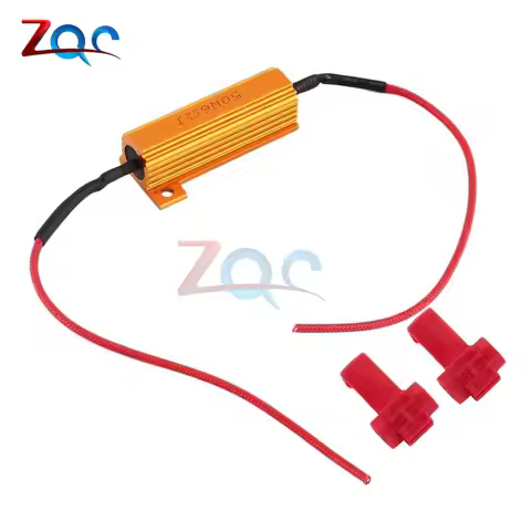 6ohm 50W Load Resistor Canbus Anti-Flashing Decoders For LED bulb Reverse Light Turn Signal Fog Lamp