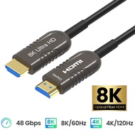 10M/15M Optical Fiber 8K 60Hz HDMI 2.1 Cable 48Gbps 4K 120Hz 144Hz Earc HDR HDCP 2.2 2.3 HDTV PS5 Blu-Ray Xbox PC TV