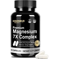 Glycinate Complex Supplement - 7 Type Complex with Vitamin B6, Magnesio Glycinate, Citrate, Malate &