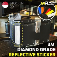 3M diamond grade reflective sticker for motorcycle, ebike, motorbike, bicycle,  top box (2 pcs) / MO