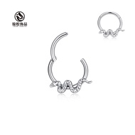 Today's New Product/G23 Titanium Alloy Snake-Shaped Piercing Nose Ring European American Nose Access