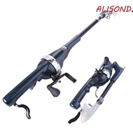 ALISONDZ Fishing Rod, Foldable with Fishing Line Fish Pole Reel Combo, Mini 131cm Portable Telescopi