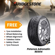 NEW TYRE 205/50R16 POTENZA ADRENALIN RE004 BRIDGESTONE  (WITH INSTALLATION)